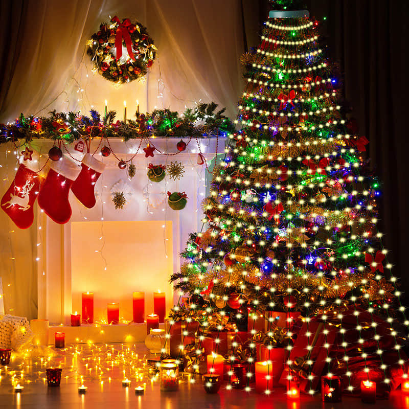 Christmas Tree Decorative String Light, Flagpole Lights, Christmas Tree hood lights